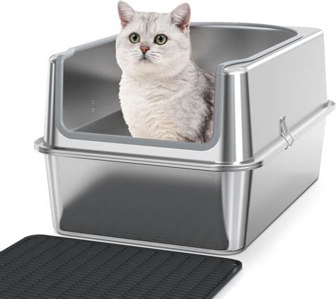 is a metal litter box better|stainless steel litter box.